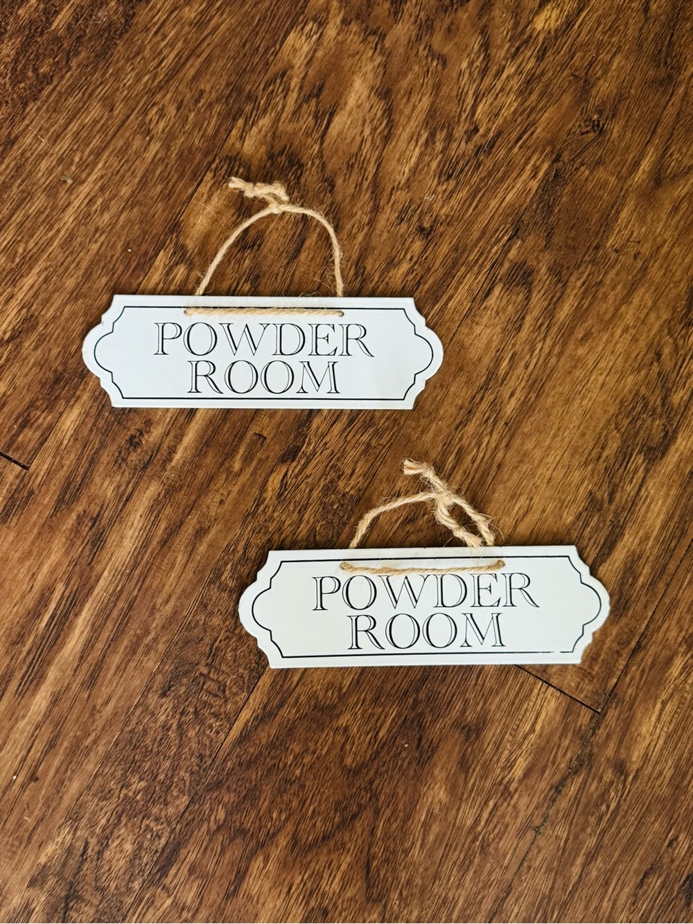 Powder Room VTG style Hanging Sign (2 available)